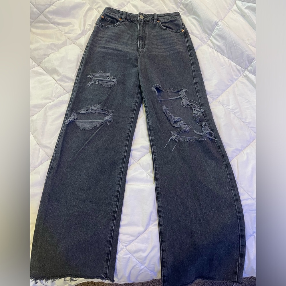 ripped black jeans GARAGE